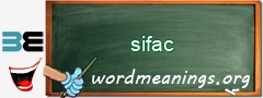 WordMeaning blackboard for sifac